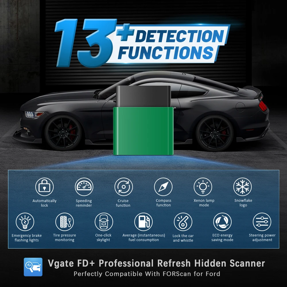 Vgate vLinker FD+ ELM327 Bluetooth 4.0 FORScan Pre Ford wifi OBD2 Auto Diagnostiku OBD 2 Skener J2534 ELM 327 MS MÔŽE Auto Nástroje