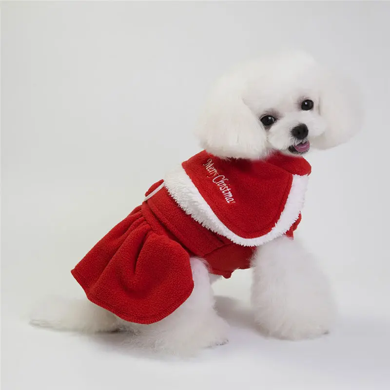 Vianoce Psa Jumpsuit Oblečenie pre Mačky Teplé Fleece Sveter Šteňa Pet Pyžamo Psa Červené Šaty Pre Malé Veľký Pes S-XXL domáce zvieratá