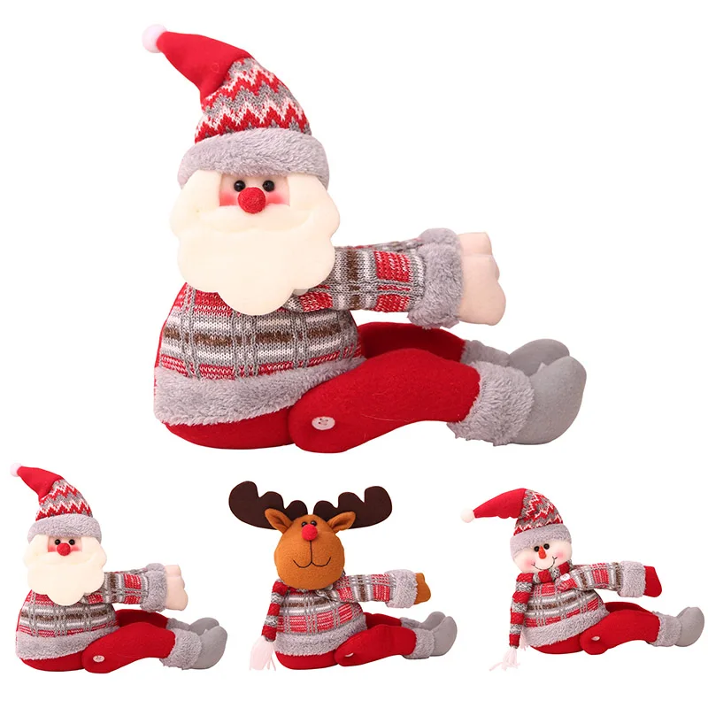 Vianočné Cartoon Santa Claus Snehuliak Elk Opony Tieback Opony Spony, Držiaka, Spálňa Hook Upevňovač Svorka Domova