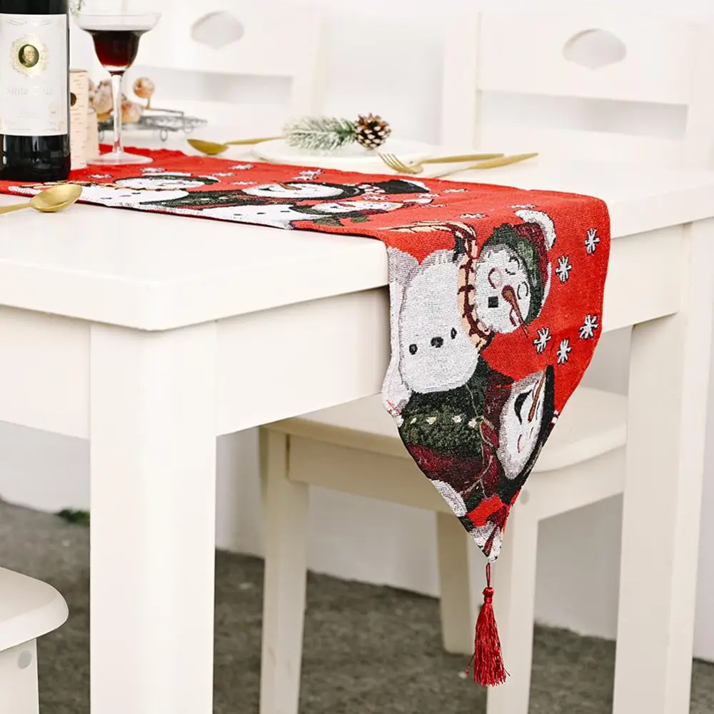 Vianočné Pletené Textílie Stôl Runner/Snehuliak Elk Placemat Obrus/VIANOCE Dekor/Festives Atmosféru Scény Zdobiť Dodávky