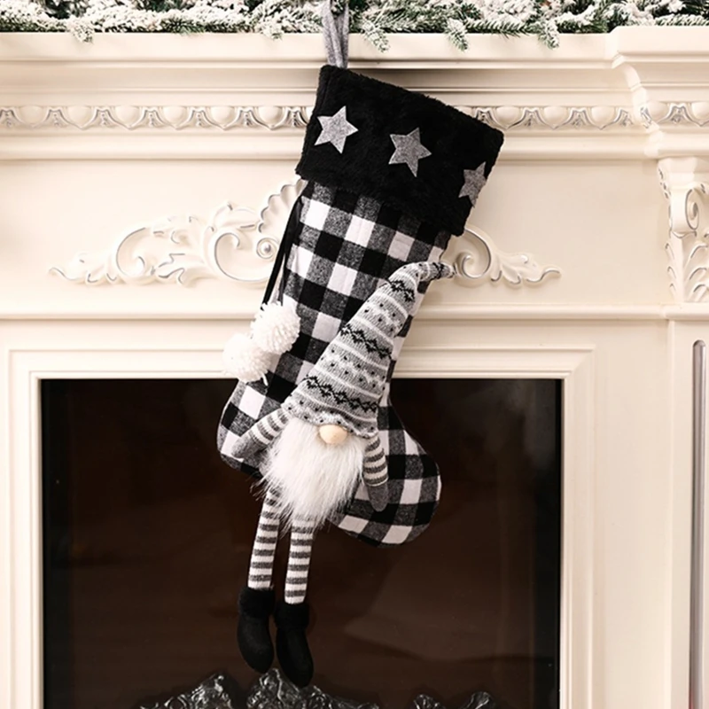 Vianočné Tomte Trpaslíci Pančuchy Koberčeky Švédsky Santa Vianočné Ponožky Visí Krb