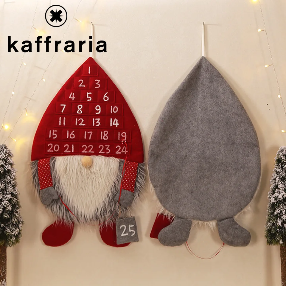 Vianočný Kalendár Santa Claus a Snehuliak netkanej Textílie, Vianočné Dekorácie Handričkou Domáce Dekorácie Adventný Kalendár Natal