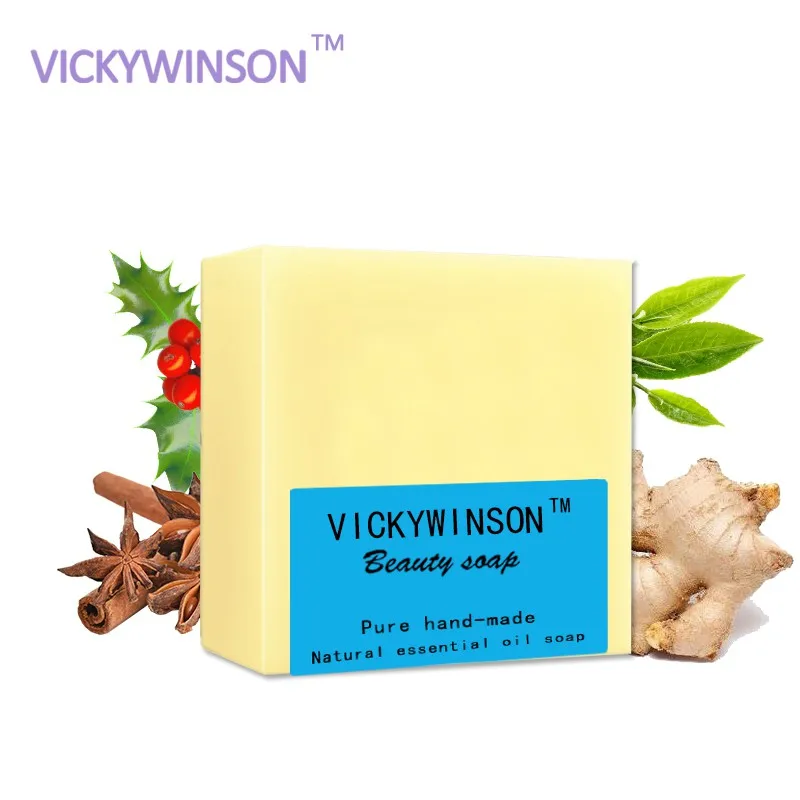 VICKYWINSON rast Vlasov esenciálny olej, ručne vyrábané mydlo 100g Organické Šampón Bar Mydlo Obnova Kondicionér Prirodzenú Obnovu