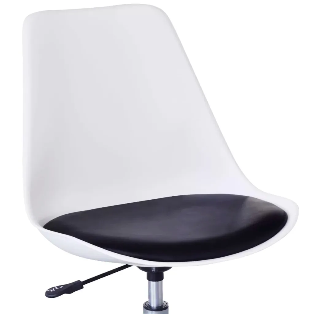 VidaXL jedálenské stoličky 4 ks. výškovo nastaviteľná otočná biela / čierna Jedáleň Nábytok