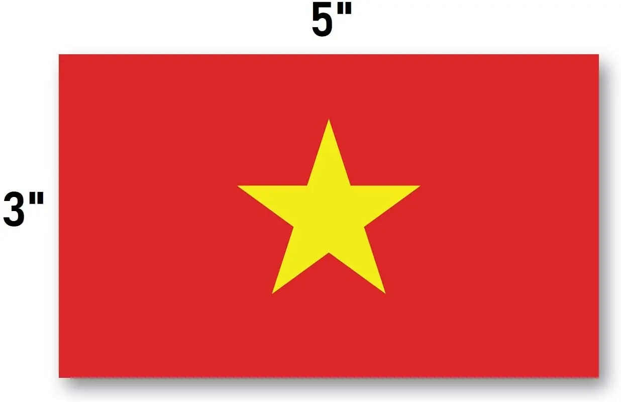 Vietnam Vlajka Auto Nálepky Vhodné na Počítači Nálepku Vozíka Prípade Stenu Samolepku Nepremokavé