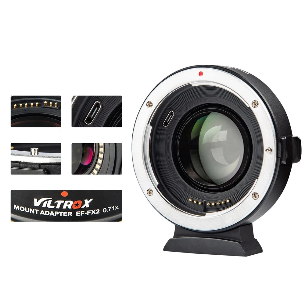 Viltrox EF-FX2 Hlavná Redukcia Booster Auto-focus objektív Adaptér 0.71 x pre Canon EF objektív FUJIFILM X-T3 X-PRO2 X-T100 X-H1 (X-A20