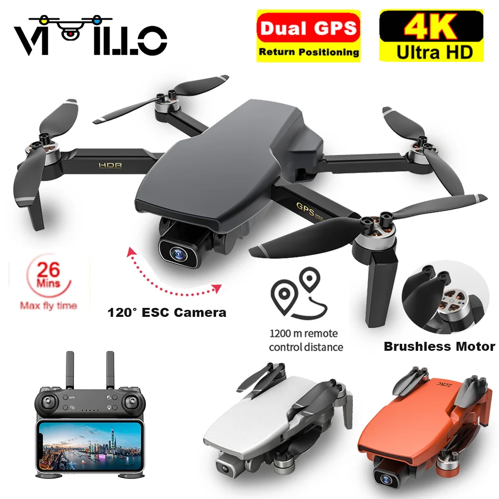 Vimillo S3 4K GPS Drone S Kamerou 4K Profesionálne 5G WiFi Dron Striedavé 25mins Vzdialenosť 1km Profesionálne Rc Quadcopter PK EX5