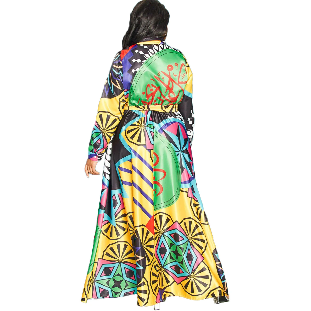Vintage Afriky Etnickej Tlače Šaty Žien Jeseň 2020 Bežné Plus Veľkosť Slim Obväz, Plesové Šaty, Maxi Šaty, Sexy Dlhé Party Šaty