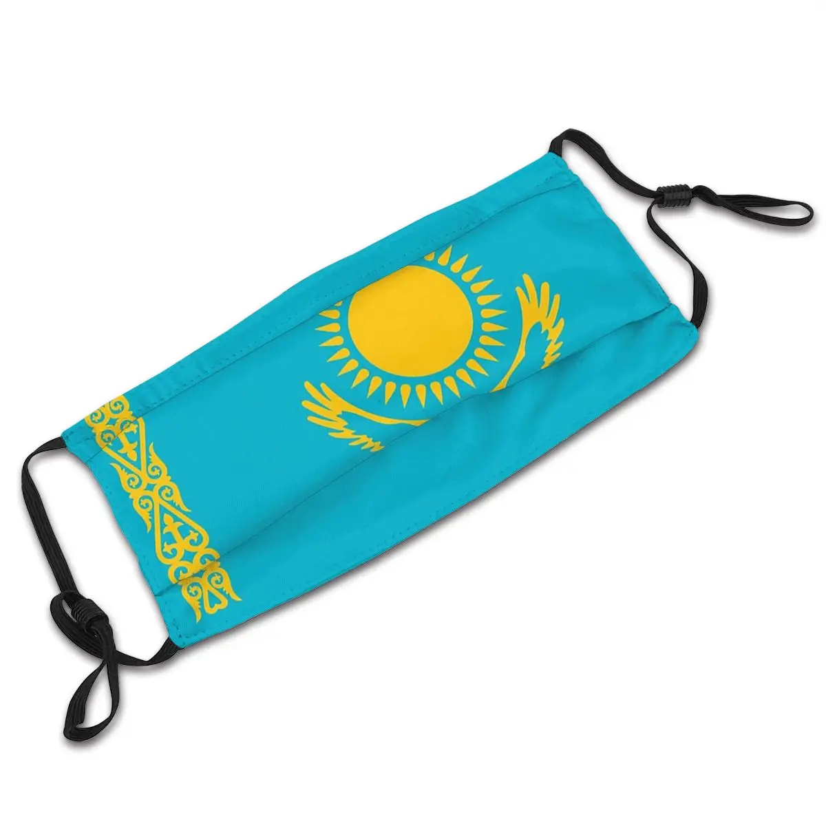 Vlajka Kazachstan Opakovane Vytlačené Úst Masku na Tvár Vetru, Prachu Doklad s Filtrom Strmeň ochranný Kryt Respirátor pre Mužov