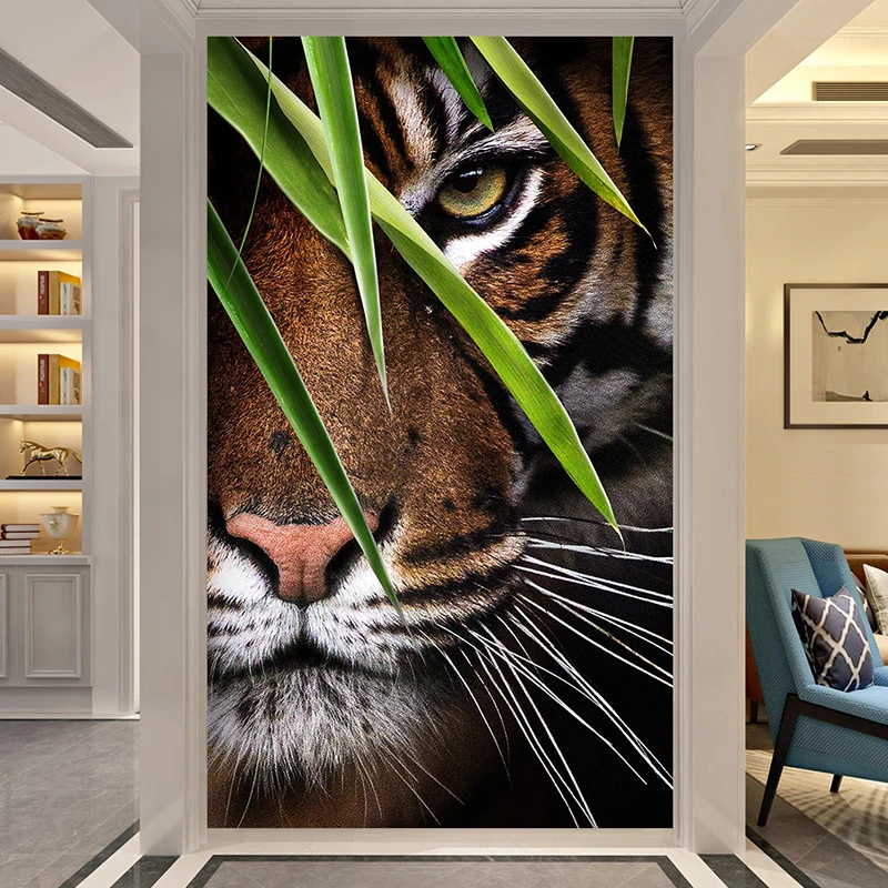 Vlastné 3D Fotografie Tapety Tiger Plagát Nástenné Maľby Obývacej Izby, Spálne Vstup na Pozadí Wall Art Zvierat nástenná maľba na Stenu Krytiny