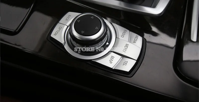 Vnútorné Konzoly iDrive Multimediálne Tlačidlo Výbava Kryt Na BMW X5 E70 2010-2013 X6 E71 2010-Auto príslušenstvo interiéru Auta, Trim