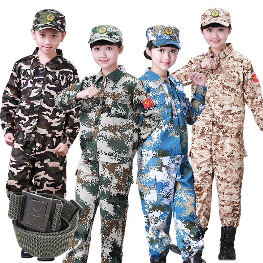 Vojenskú Uniformu Kostýmy Detí, Dospievajúcich Chlapcov Bundy Armády Cosplay Kamufláž Vojenské Oblečenie pre Deti, Chlapci 100-180 cm