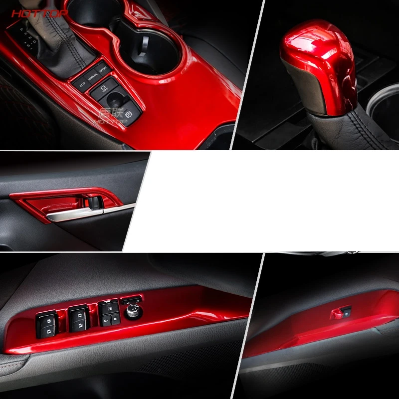 Volant, rukoväť kryt pre Toyota Camry 2018 2019 Vnútra Krytu Auto Styling Dekorácie Príslušenstvo, Farba červená