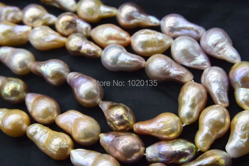 Voľné perly sladkovodné perly reborn keshi ružová fialová drop barokový 15-18 mm 15
