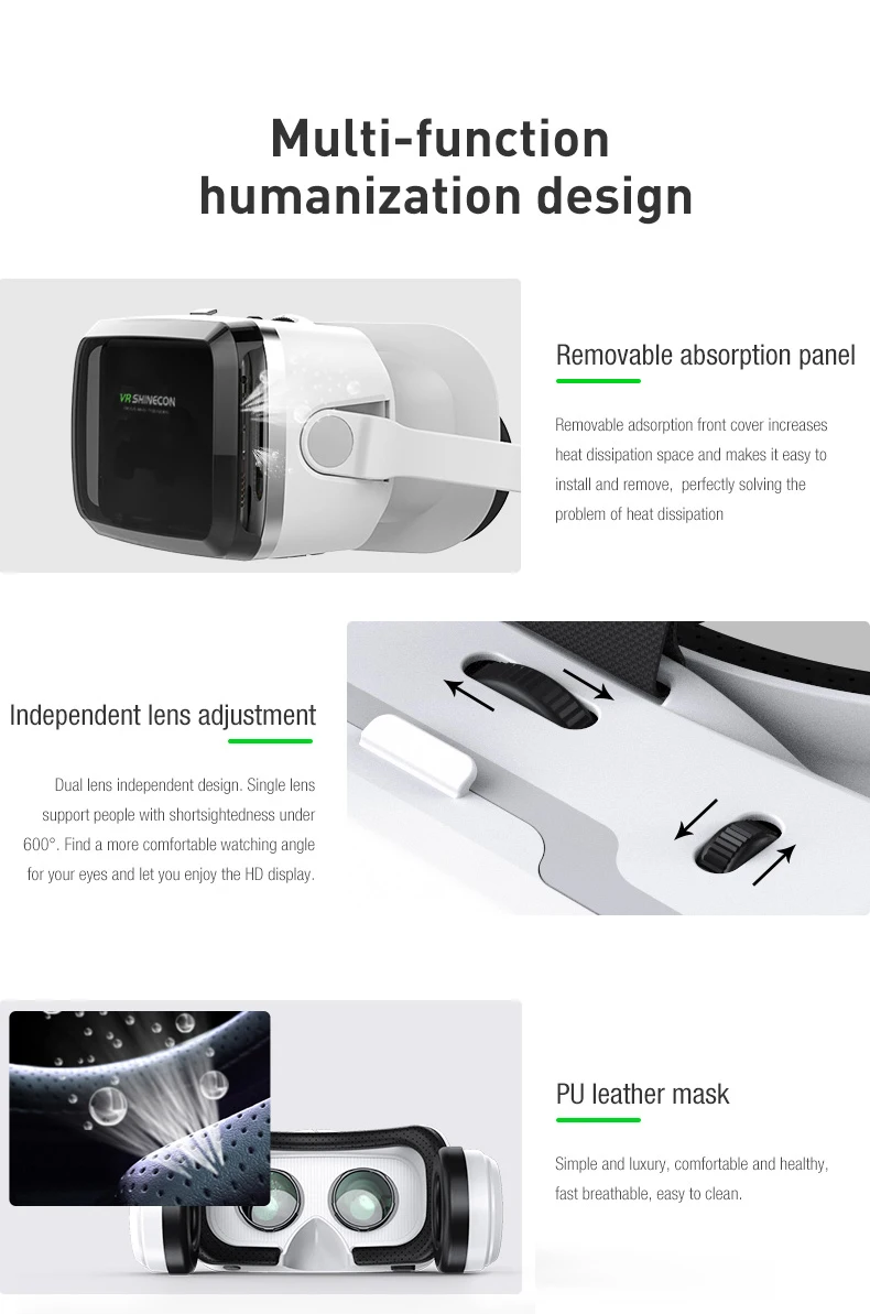 VR Shinecon G04BS Nový Bezdrôtový Bluetooth Headset Verzia Virtuálnej Reality Okuliare 3D Okuliarov Kartón Prilba pre Smartphone