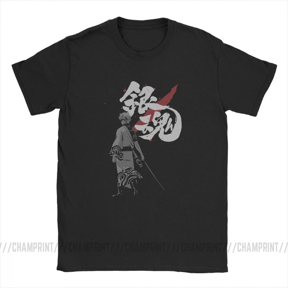 Vtipné Sakata Gintoki Gintama T-Košele pre Mužov, O Krk Čistej Bavlny T Shirt Short Sleeve Tee Tričko Plus Veľkosť Topy