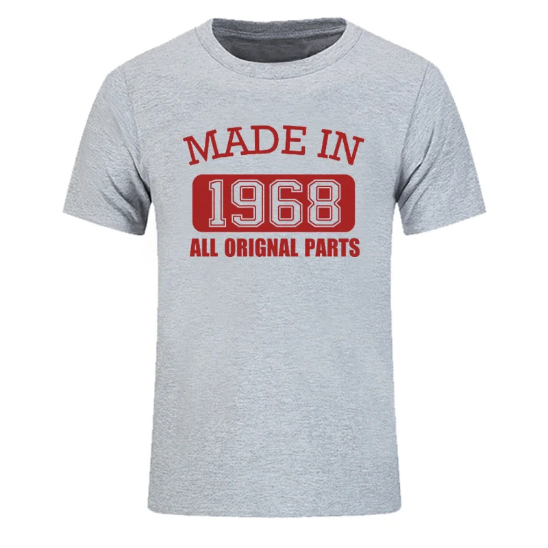 Vyrobené v roku 1968 Všetky Originálne Diely T-Shirt 50 Rokov Je 50. Narodeniny Kvalitné Bavlnené Tričká