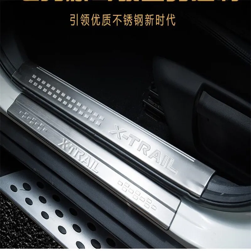 Vysoko kvalitnej nerezovej ocele vo vnútri vonkajšej Šúchať Doska/Dvere Parapetné Chránič Nálepka Pre-2016 Nissan X-Trail Auto Styling