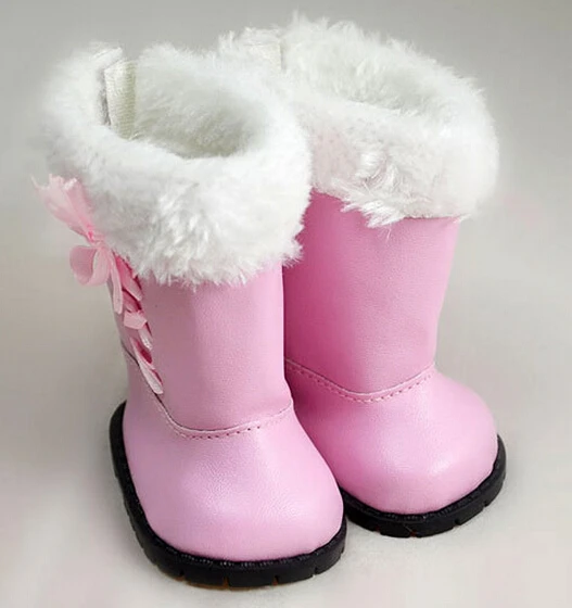 Vysoko kvalitné teplé ružové topánky bábika topánky pre 18