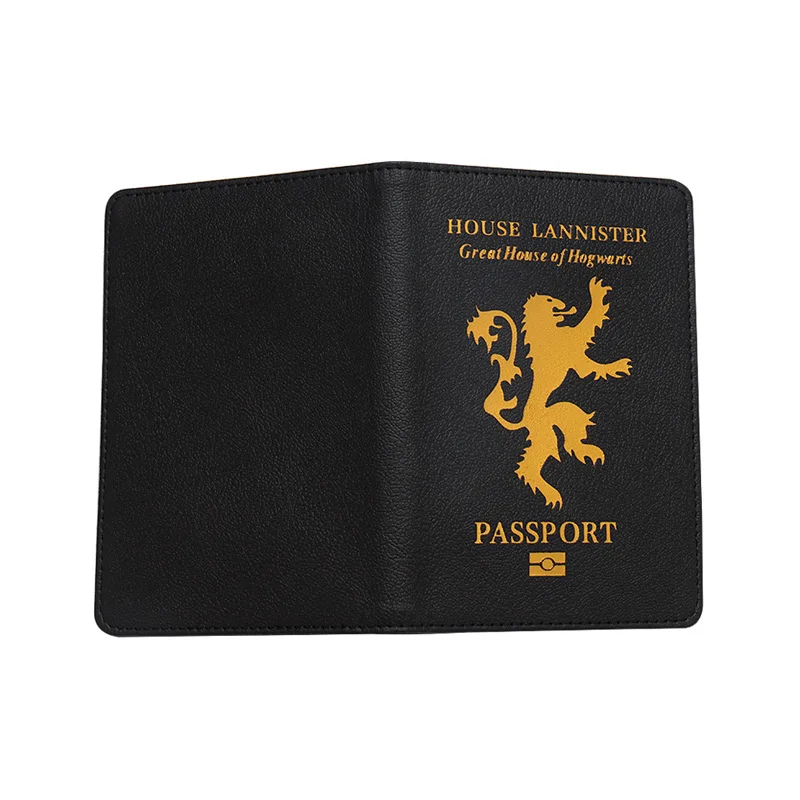 Vysoká Kvalita Pas Kryt Roztomilý Zlatý Lev Pas Prípade Cestovná Peňaženka Dokument Organizátor Pu Koža