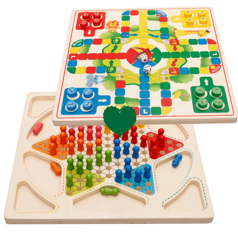 Vzdelávacie detské Drevené hračky Deti Dáma Lietania šach Dieťatku drevené Puzzle, hračky