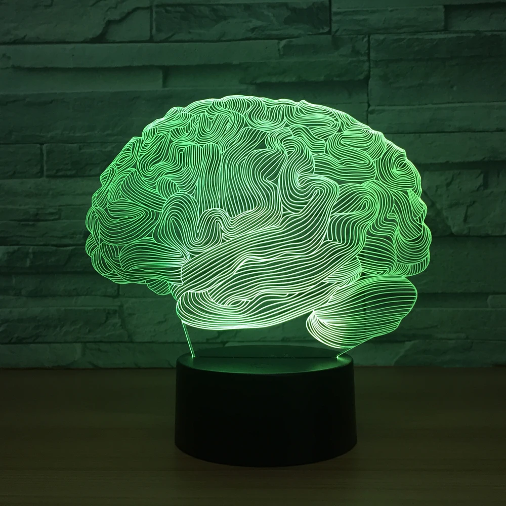 Výbuch modely mozgu tvar 3DLED farebné nočné svetlo kreatívne darčeky elektronické výrobky USB suché batérie s dvojakým použitím,