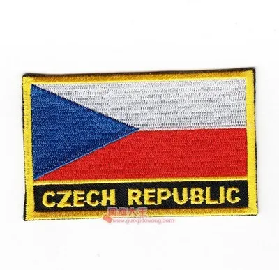 Výšivky Škvrny štátna vlajka českej Republiky, Vlajky Škvrny Žehlička na 8.0x5.0cm Vlastné Záplaty