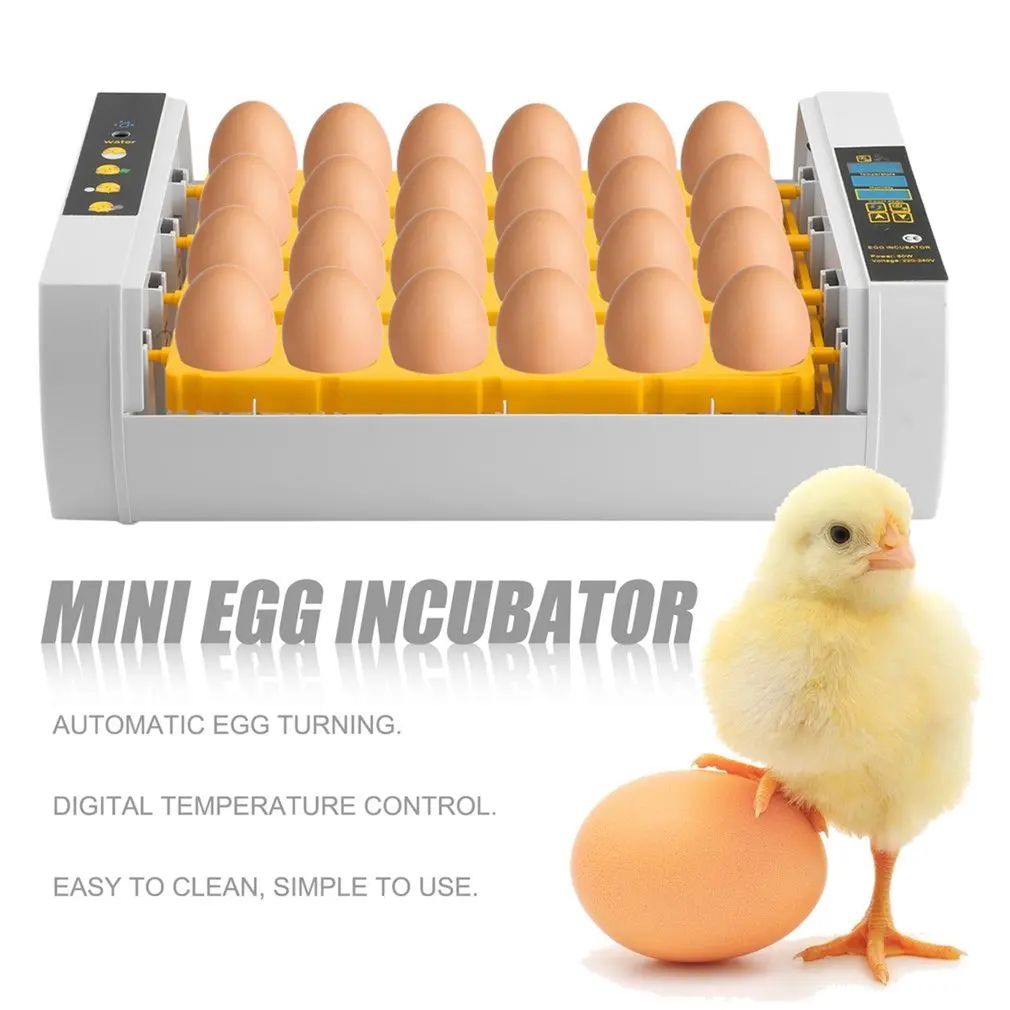 Waka Praktické 24 Vajcia Veľkú Kapacitu Mini Inkubátor Pre Kuracie Mäso Hydiny, Prepelica Turecko Vajcia Domáce Použitie Automatickej Vajcia Sústruženie