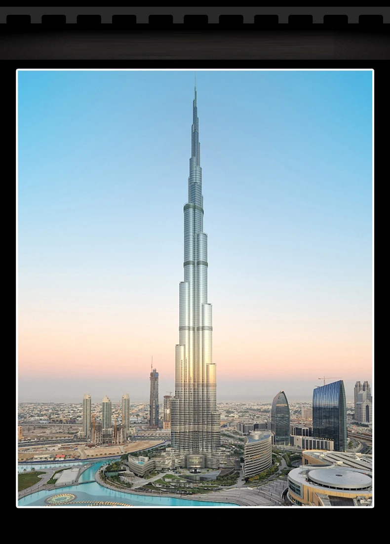 WANGE Svetov Najvyššie Architektúry Na Burj Khalifa Veža Dubaj Malé Stavebné Bloky DIY Model Tehly Súpravy pre deti hračky
