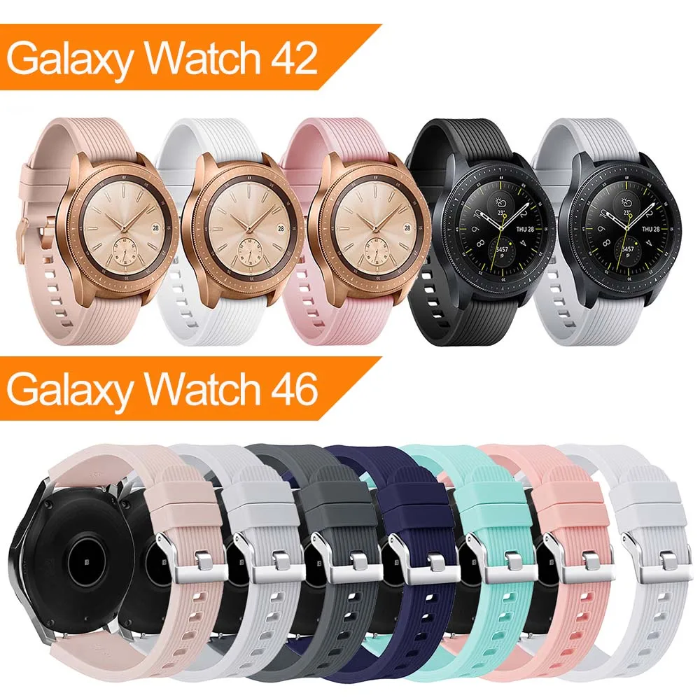 Watchband pre Samsung Galaxy Sledujte 3 41/45mm/46/42mm Mäkký Silikónový Náramok pre Garmin Vivoactive 3/Vivomove HR 20 MM/22 MM Popruh