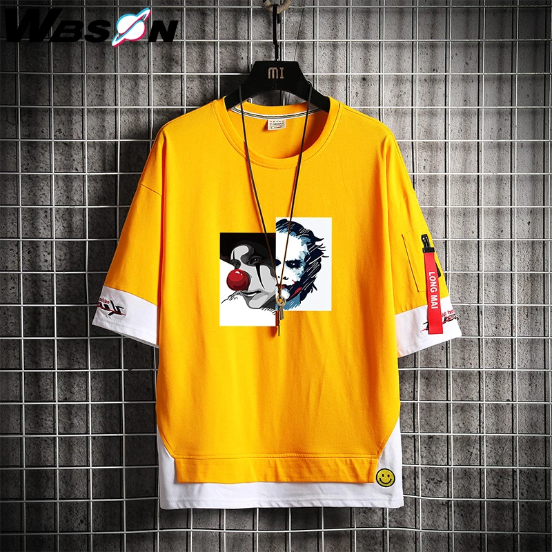Wbson 2020 Lete Klaun Vytlačené T-shirts Vysokej Qulity Bavlny Značky T-shirts Hip Hop Streetwear Harajuku Topy Tees LM-TX1535