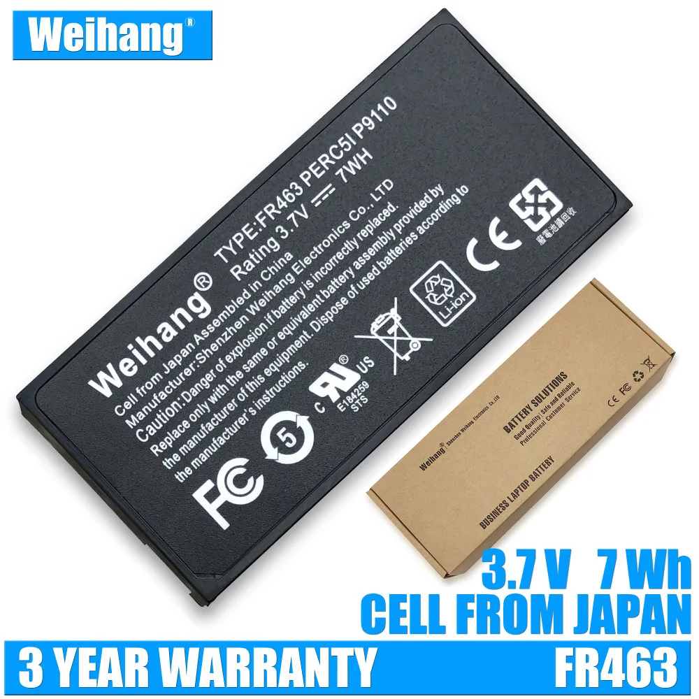 Weihang Japonský Mobilný FR463 P9110 Perc 5i Batérie Pre Dell Poweredge Služby M600 M605 R200 R300 R415 R515 R715 R805 výškou 2950 7Wh