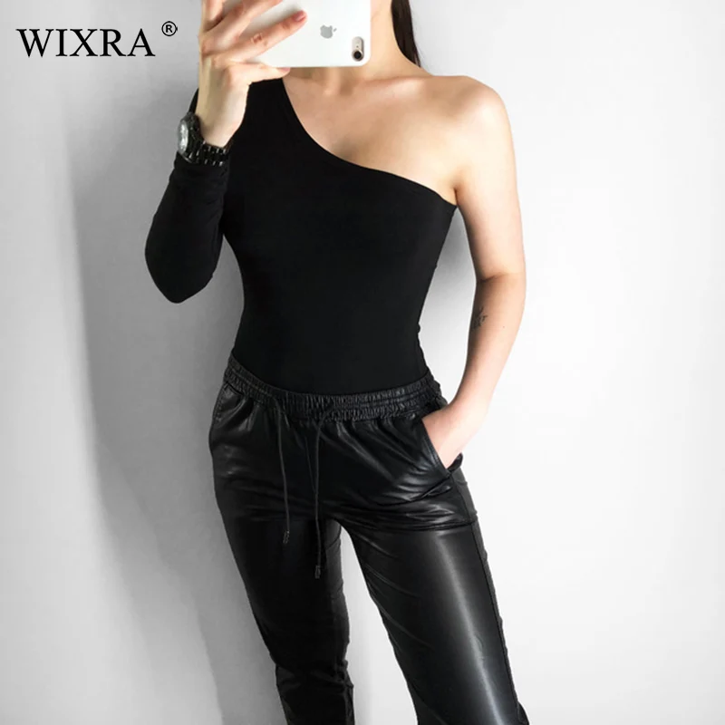 Wixra 2019 Nové Teplé Jarné, Jesenné Dámske Oblečenie Kombinézach Jedného Pleca Sexy Pevné Trendy Playsuits Pre Ženy