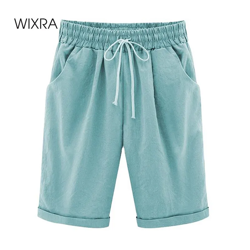 Wixra Žien Krajky-Up Šortky Vrecká Vysoký Pás Pevné Bežné Streetwear 2020 Lete Ženy Plus Veľkosť