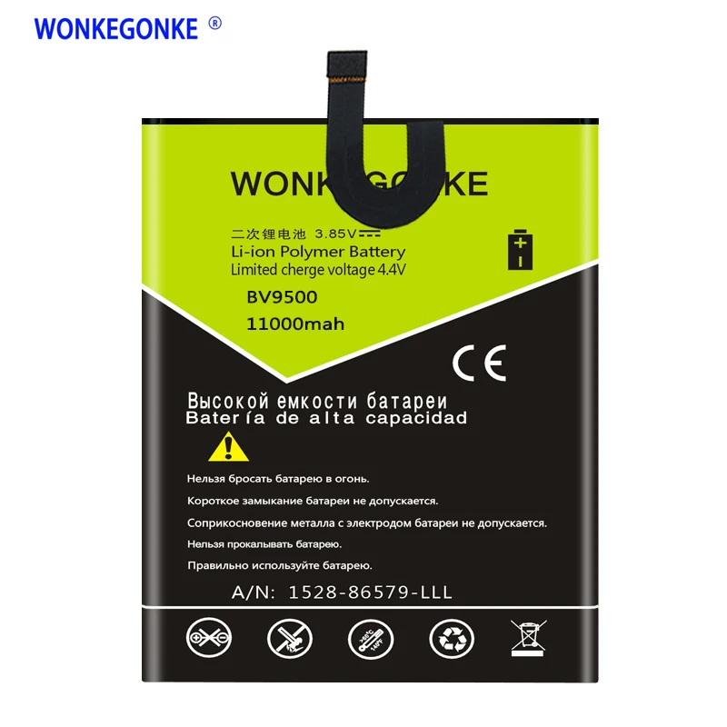 WONKEGONKE 11000mah Pre Blackview BV9500 ( BV9500 PRO )Batérie Batterie Bateria