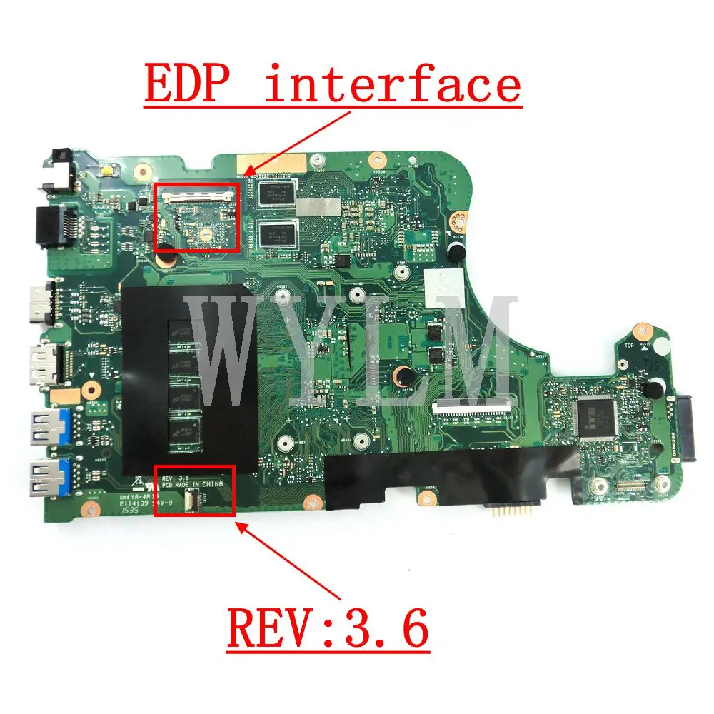 X555LJ EDP rozhranie 4GB RAM GT920M REV3.6 základná Doska Pre ASUS X555LJ X555LD X555L A555L K555L F555L Notebook Doske Testované