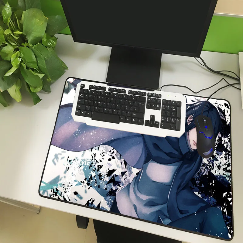 XGZ Priateľstvo Anime Veľké Veľkosti, Podložku pod Myš, Čierna Svorka Naruto Sasuke Vzor Notebook PC Stôl Mat Gumy Univerzálny Non-slip