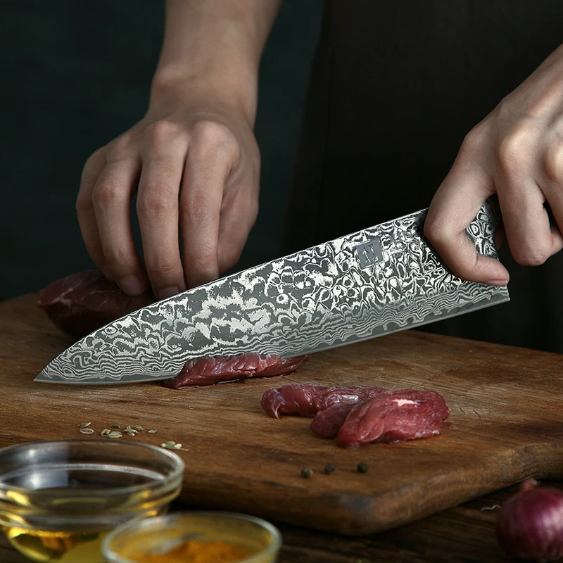 XINZUO Kuchynské Nože Damasku Ocele 5'7'8.5' Multifunkčné Japonský Štýl Ovocie/Frézovanie Nakiri Kuchár Nôž na Mäso Kuchynské Náradie