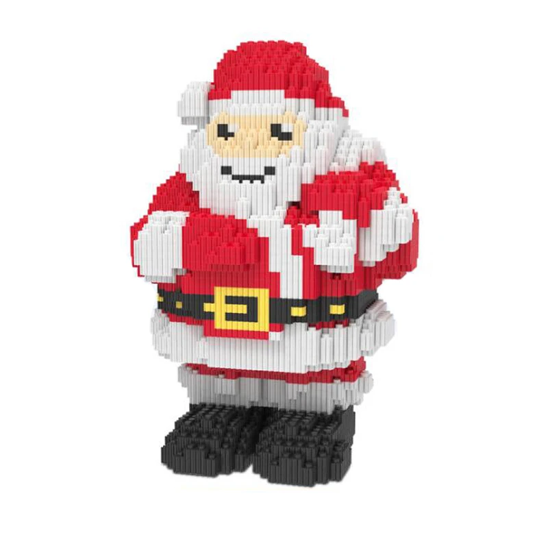 Xizai 8048 Veselé Vianočné Darčeky Santa Claus Starý Muž 3D Model DIY Mini Magické Kvádre, Tehly, Budova Hračka pre Deti, žiadne Okno