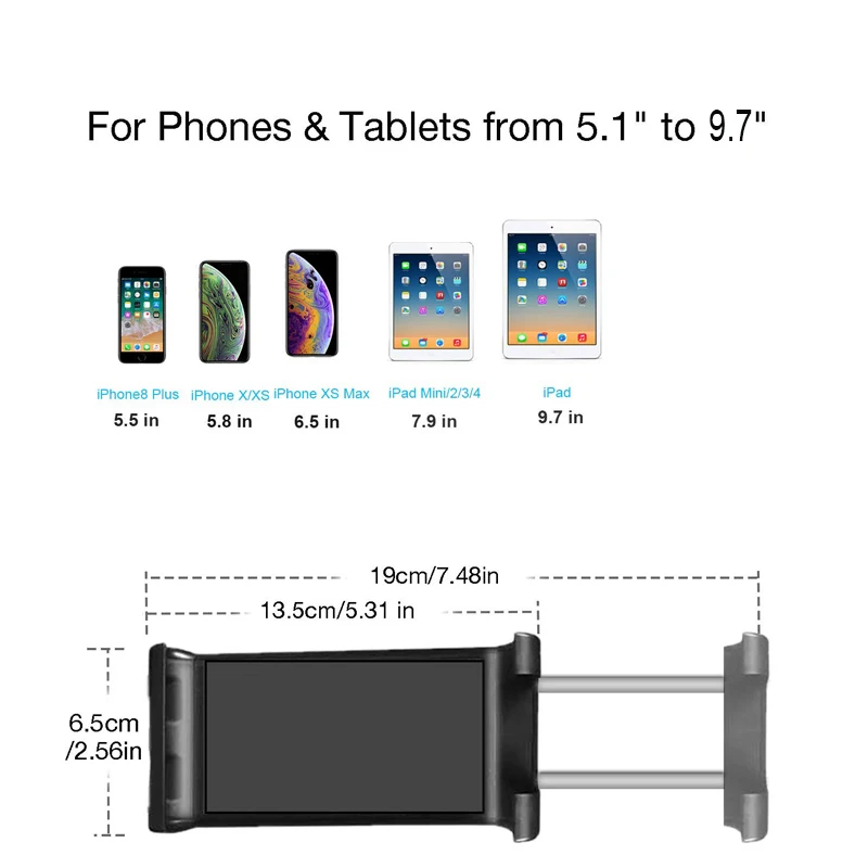 XMXCZKJ Kuchyňa Stojan Tabletu Nastaviteľný Držiak na Stenu, Stôl Mount vhodné Pre 5.1-9.7 palca Šírka Tablet Metal Pro Ipad, iPad Mini d20
