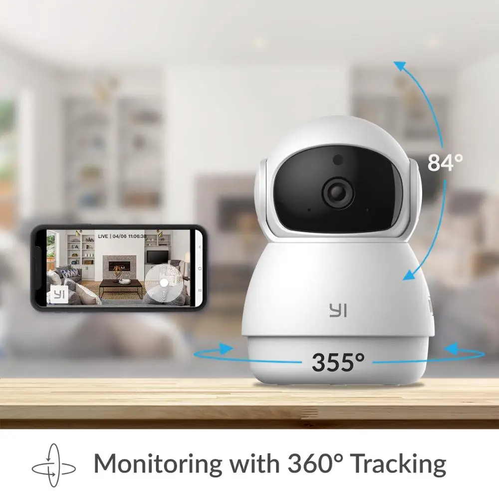 YI Dome Stráže Fotoaparát, Wi-Fi Sieťová Interiérová Kamera Domov monitorovací Systém AI-Powered 1080p Pridať-na Bezpečnostné Kamery - Biela