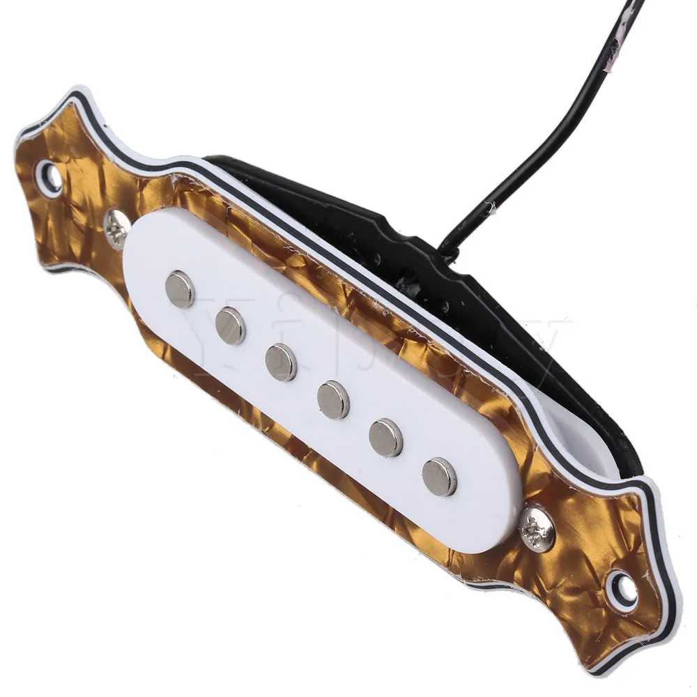 Yibuy Bronz Perla Farba 6-string Prewired Akustická Gitara Soundhole Pickup