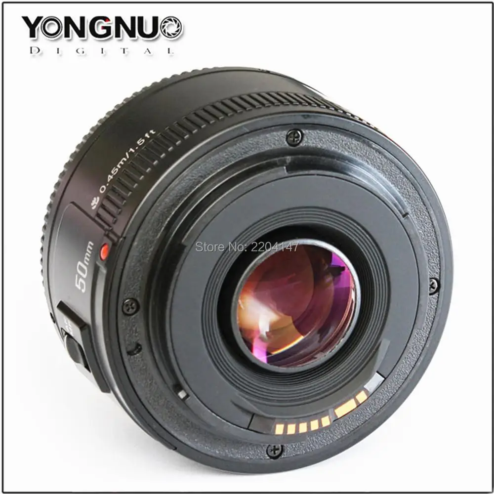 YONGNUO Objektív YN50mm f1.8 YN EF 50mm f/1.8 AF Objektív YN50 Clona Automatické Zaostrenie pre Canon EOS 60D 70 D 5D2 5D3 600d Canon ZRKADLOVKY