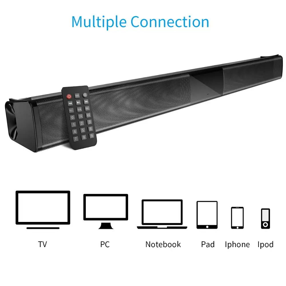 YOUXIU 20W Bluetooth Reproduktor Káblové Stereo Reproduktory, Hifi, Domáce Kino, TV Sound Bar Subwoofer Stĺpec pre Počítač/TV /Smart Phone