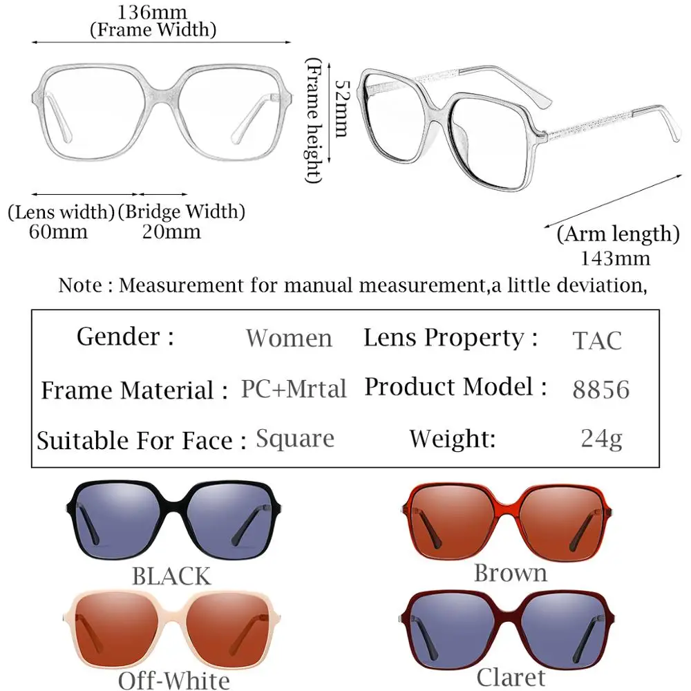 YSYX Ženy Polarizované slnečné Okuliare Módne Značky Okuliare, Anti-glare Vintage Luxusné Slnečné okuliare Pre Ženy lunettes de soleil 8856