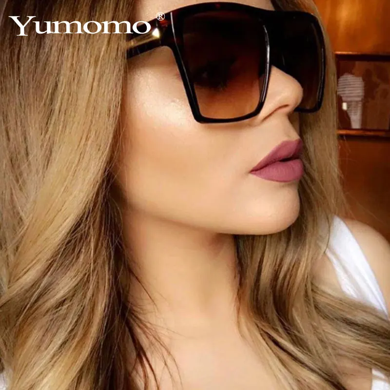 YUMOMO Retro slnečné Okuliare Ženy Značky Dizajnér Nadmerné Slnečné Okuliare Odtiene Veľké Čierne Šošovky Okuliare UV400 Módne Okuliare