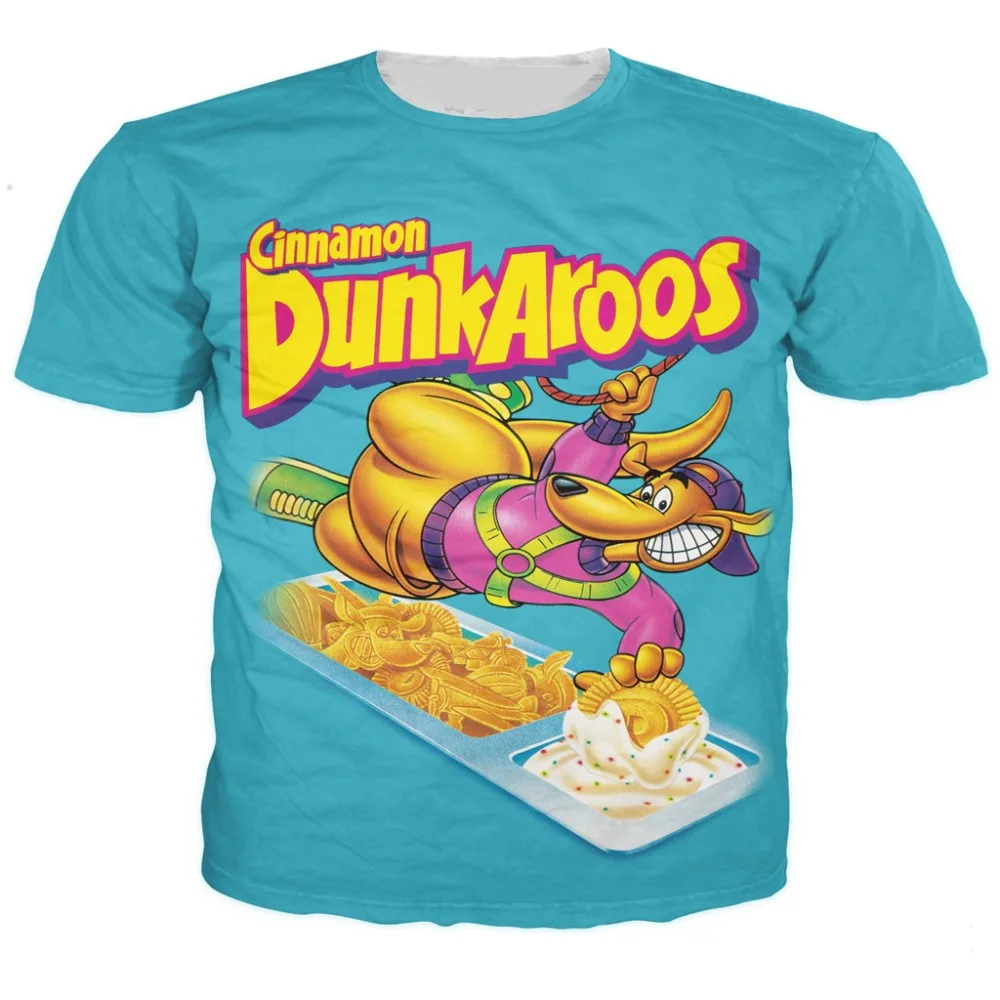 YX DIEVČA Dunkaroos T-Shirt 3D T Shirt Priestor Farby Tlače Kvalitný Hip Hop T-Shirt Rýchle Suché Letné Topy Party Tričko
