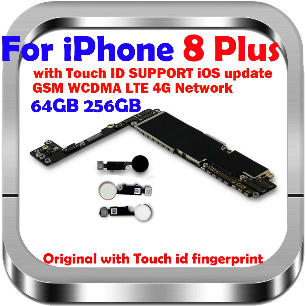 Zadarmo iCloud Pôvodný Pre iPhone 8 Plus doska S Dotykovým ID/ Bez Dotyk ID logic dosky Na iPhone 8 Plus MB S Čipmi