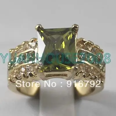 Zadarmo P&P *******Módne šperky 18 K - Green Crystal Krúžok