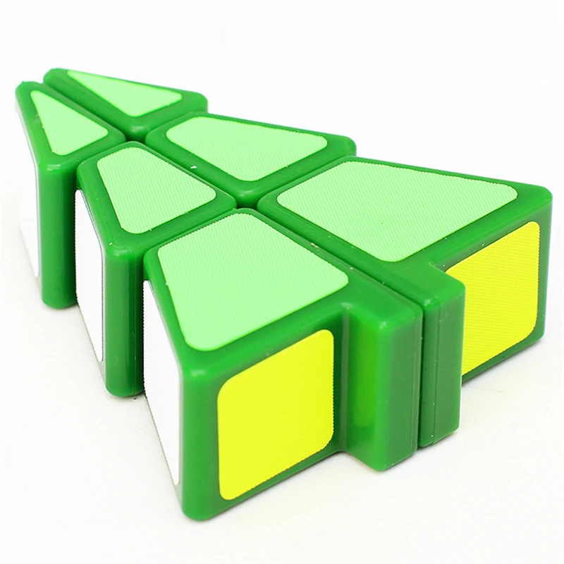 Zcube Vianočný Strom Tvar Magic Cube Puzzle Hračka Vianočný Darček-Puzzle Kocky cubo Vzor Nálepky